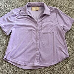 Araminta James Terry Shirt in Orchid Purple Size medium